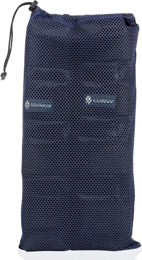 Equinavia Cool Relief Therapy Ice Boots Leg Wraps Pair for Horses, Gel Pack with Adjustable Straps | 16.5" x 15.5" with Storage Bag - Black - Pair - One Size