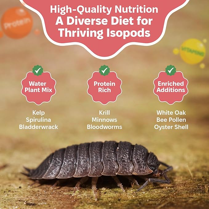 Snout and Shell Wetland Foraging Isopod Food – Bioactive Blend