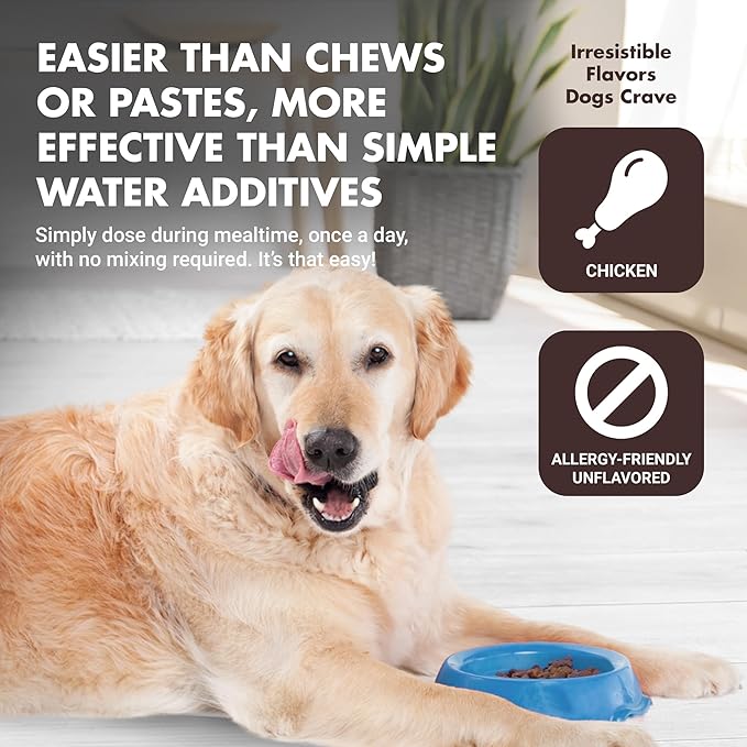 LIQUID-VET Total & Complete Support for Dogs – Joint, Allergy, Digestive & Immune Health – 10 Active Ingredients in 1 - Made for Picky Eaters (32 Fluid Ounce, Unflavored)