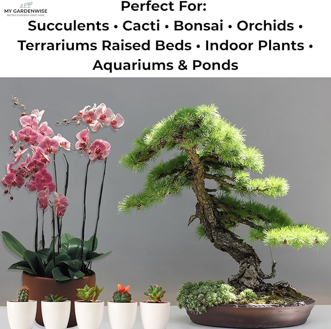 GARDENWISE Lava Rocks for Plants (3/8’’ Minus), Natural Black Lava Rocks, Succulent & Terrarium Horticultural Volcanic Rock, Ideal Drainage for Potted Plants, Made in USA (5 qts - 9 lbs)
