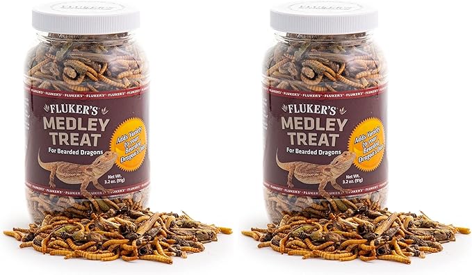 Fluker's Bearded Dragon Medley Treat Food,3.2-Ounce (72023),(Pack of 2)
