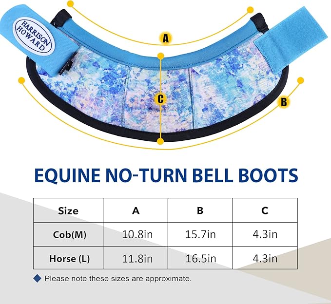 Harrison Howard Horse Bell Boots Overreach Bell Boots No-Turn Bell Boots for Horse-Durable Protective Hoof Boot