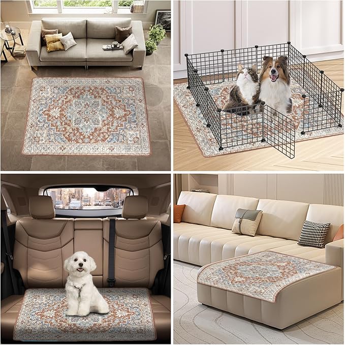 Washable Pee Pads for Dogs 2 Pack, Puppy Pads with Pheromones, 2026 Upgraded PuppyPad 36"x48" Super Absorbent Waterproof Pet Training Pads, Non-Slip Potty Pads for Crate,Floor,Sofa