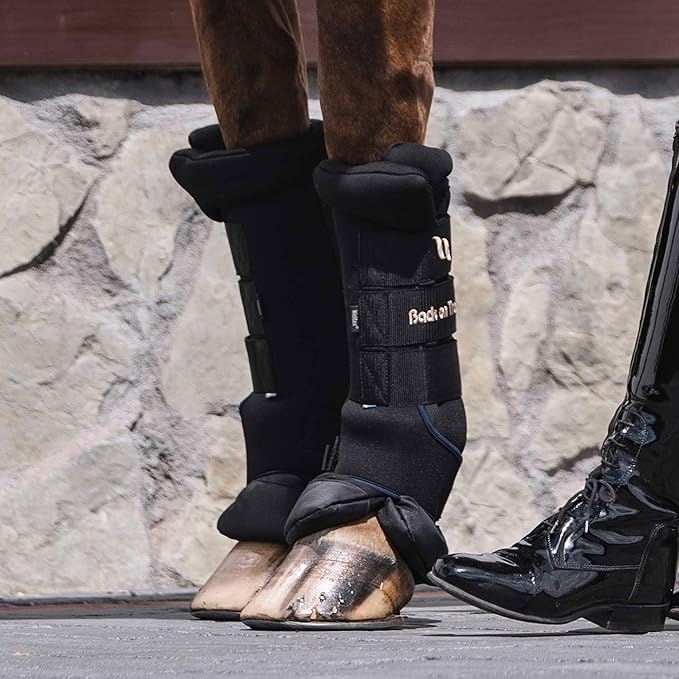 Back on Track Royal Quick Wraps Deluxe for Horses 2033 with Welltex Technology, Sold in Pairs, Navy, X-Large (18")