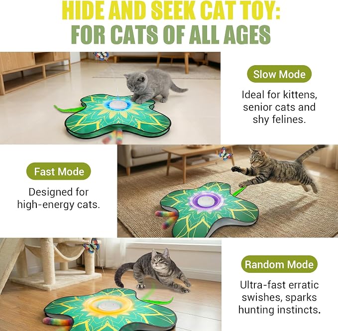 Interactive Cat Toys For Indoor Cats, Rechargeable Touch Automatic Cat Toy - Image 3