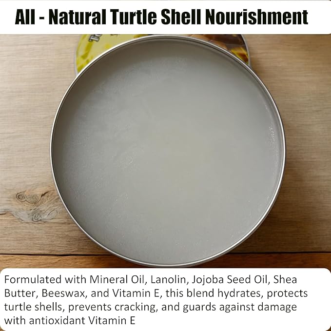 Reptile Shell Balm, 3.5 Oz Moisturizing Conditioner for Tortoise and Lizard Shell Care, 100g