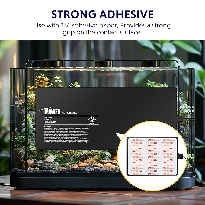 iPower 8 by 18-Inch 24W Reptile Heat Mat, LCD Digital Aquarium Thermometer, Under Tank Warmer Terrarium Heat Pad for Turtles Lizards Frogs and Other Small Animals, Multi Sizes