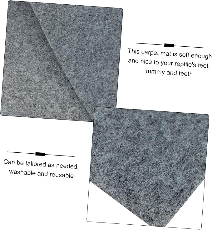 Reptile Cage Liner Mat Soft Water-Resistant Carpet Bedding for Turtles Snakes and Lizards Absorbent Substrate for Terrariums