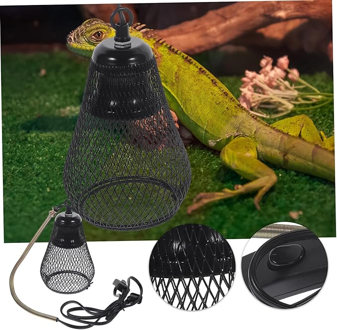 Abaodam Fluorescent Lamp Cover for Reptile Heat Lamp Mesh Cover Hook Safe for Turtles