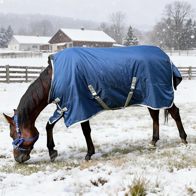 XUANNIAO Winter 1200D Premium Turnout Horse Blanket,Medium Weight Waterproof Blanket