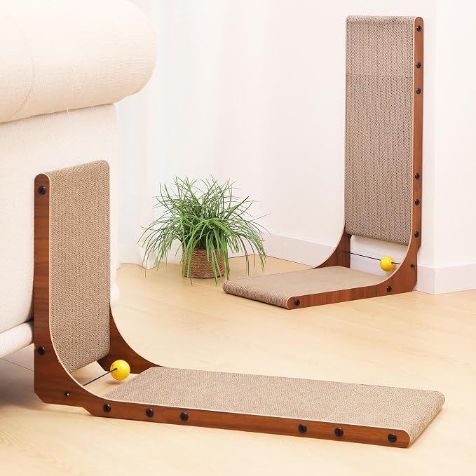 FUKUMARU Cat Scratcher for Indoor Cats, 26.8 Inch Cat Scratch Pad L Shaped - Image 8