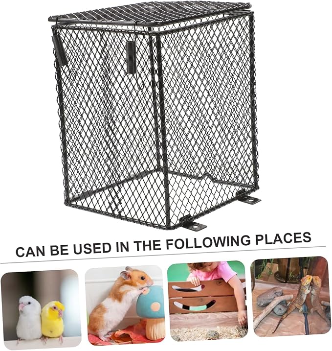 YARNOW Reptile Heat Lamp Mesh Cover Insulation Lamp Shade for Day Night Heating Design for Efficient Heat Dissipation Crawler Living Tanks