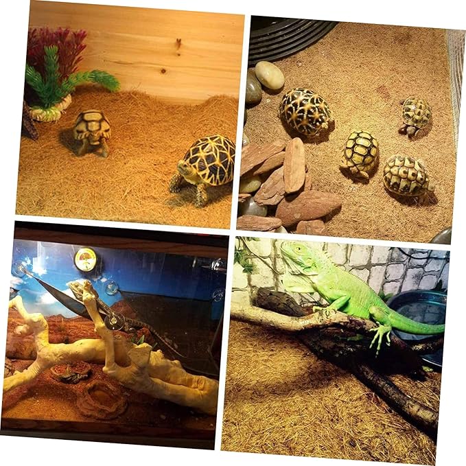 BESPORTBLE Reptile Carpet Mat Natural Coconut Substrate for Tortoise Terrarium Moisture Retaining Breathable Design for Lizards and Reptiles