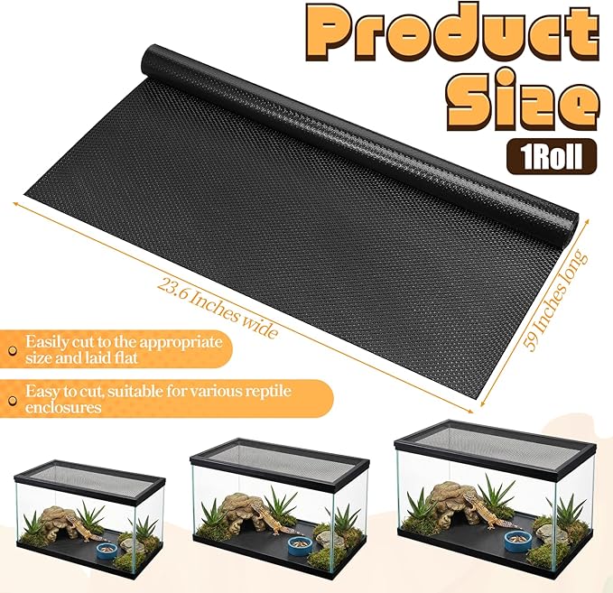 Bearded Dragon Tank Accessories, Reptile Substrate Mat Terrarium Carpet for 4x2x2 Bearded Dragon Enclosure for 120 Gallon Reptile Tank