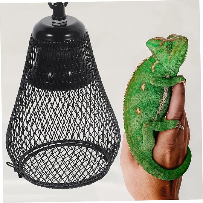 Kisangel Heat Lamp Mesh Cover for Reptiles Safety Scald Protection Lamp Bulb Lampshade for Snake Enclosure