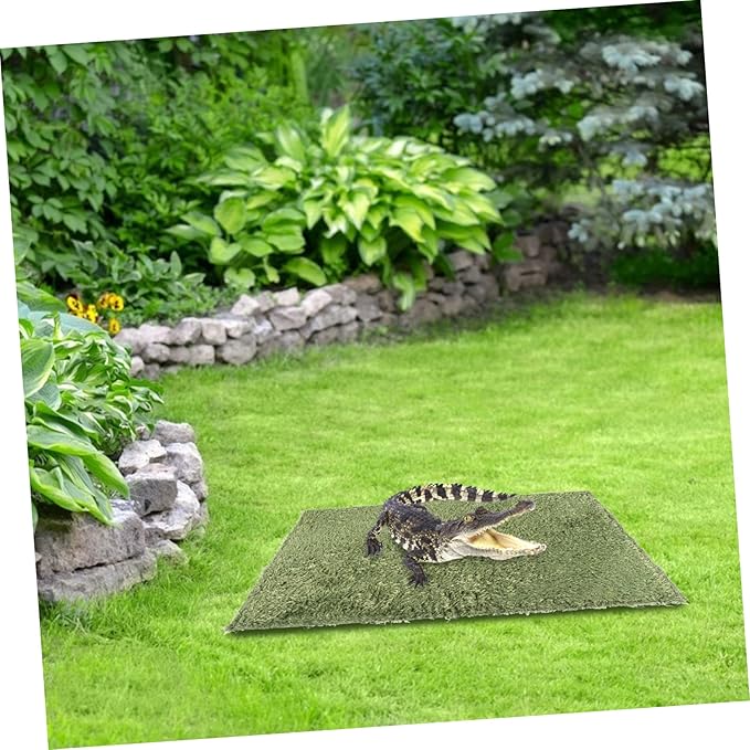 Yardwe 2pcs Reptile Moss Carpet Mat Lizard Tank Decor Soft Reusable Terrarium Substrate