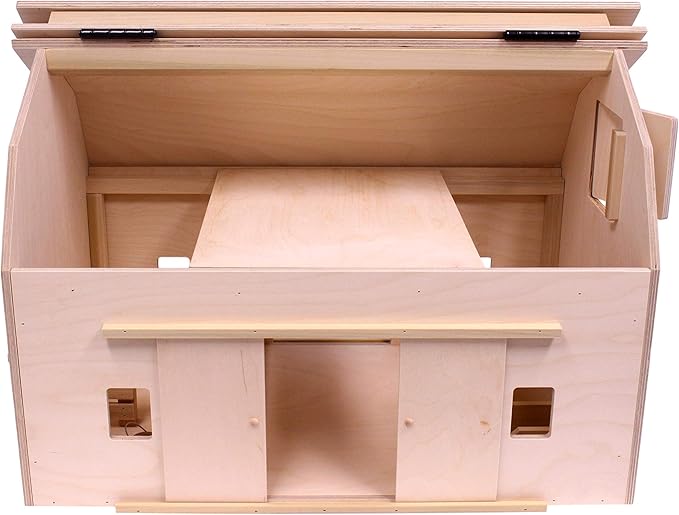 AmishToyBox.com Large Wooden Hip-Roof Barn Toy with Hay Loft, Amish-Made, Solid Wood Construction