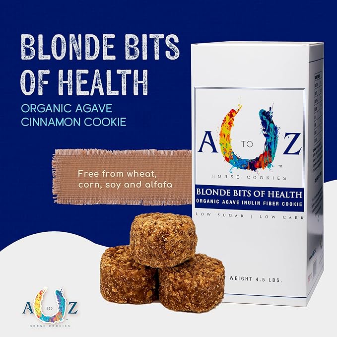 Horse Treats, Blonde Bits of Health, Low Carb/Sugar, A Softer Cookie, Wheat, Corn, Soy & Alfalfa Free, Made with Cinnamon & Agave, All Natural Ingredients, 4.5 lb