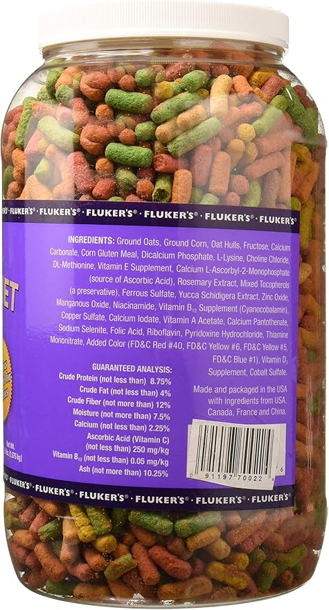 Fluker's Tortoise Diet, Large Pellet Food, Land Turtle Formula, 3.5 lbs.