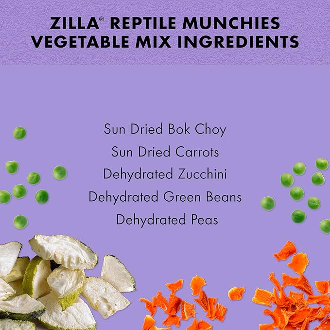 Zilla Reptile Food Munchies Vegetable Mix, 4-Ounce