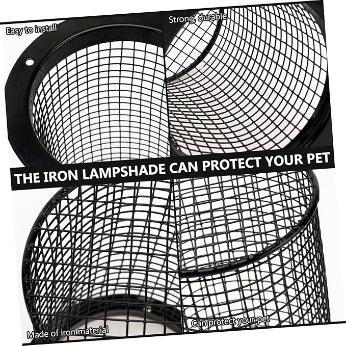 1Pc Round Scalding Lampshade for Reptile Heat Sources Practical Climbing Box Lamp Cover Essential Pet Supplies for Lizard Snake and Turtle Habitats