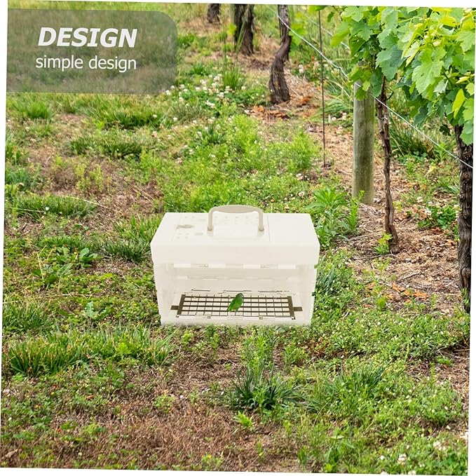 Bird Carrier Travel Cage Portable Small Pet Cage for Parrots Cockatiels and Budgies Lightweight Design Handle for Easy Outdoor Use