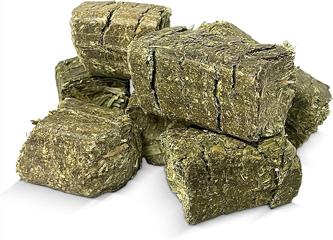 Rabbit Hole Hay - All Natural Alfalfa Hay Cubes for Small Pets - 20 lb Box - Premium Compressed Feed