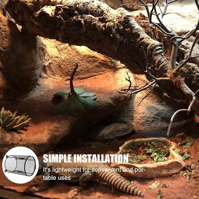 Removable Lampshade for Reptile Cage Heat Lamp Grille for Leopard Gecko Reptile Pet Heating Lamp Cover