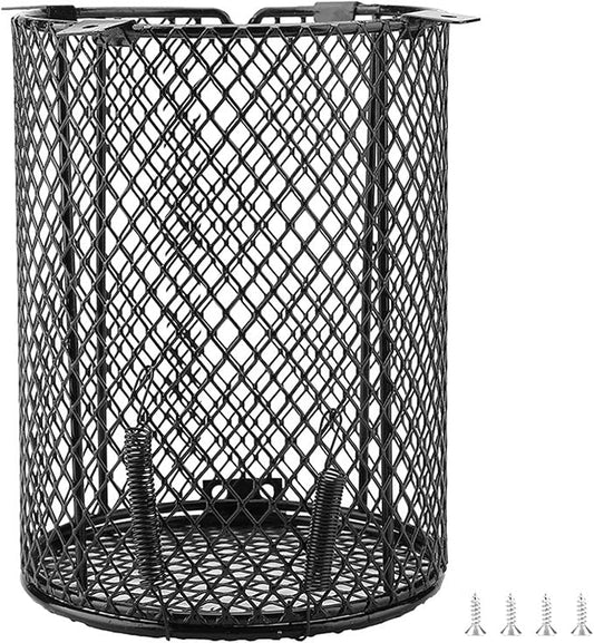 Zunate Reptile AntiScald Lampshade, Metal Reptile Cover Reptile Heating Bulb Guard for Day Lights/Reptile Lamps/Heating Lamp Ect Pet Lampshade (Round)