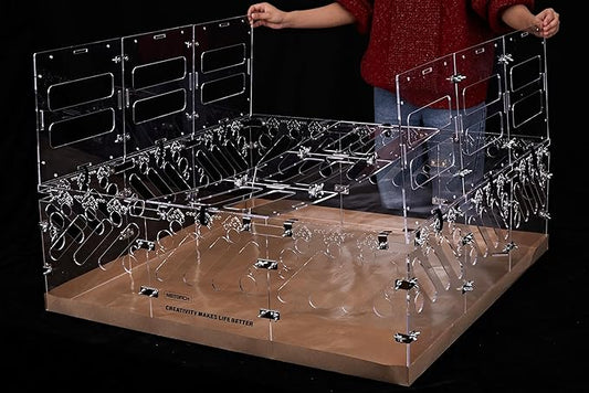 3X3 feet Acrylic Guinea Pig Cages Lid DIY Acrylic Panels with Installation Accessories