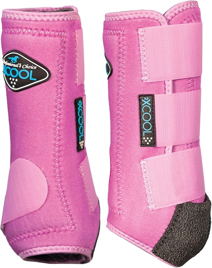 Professional's Choice 2XCOOL Sports Medicine Horse Boots | Protective & Breathable Design for Ultimate Comfort, Durability & Cooling in Active Horses | 2 Pack X-Small/Mini/Pony Orchid