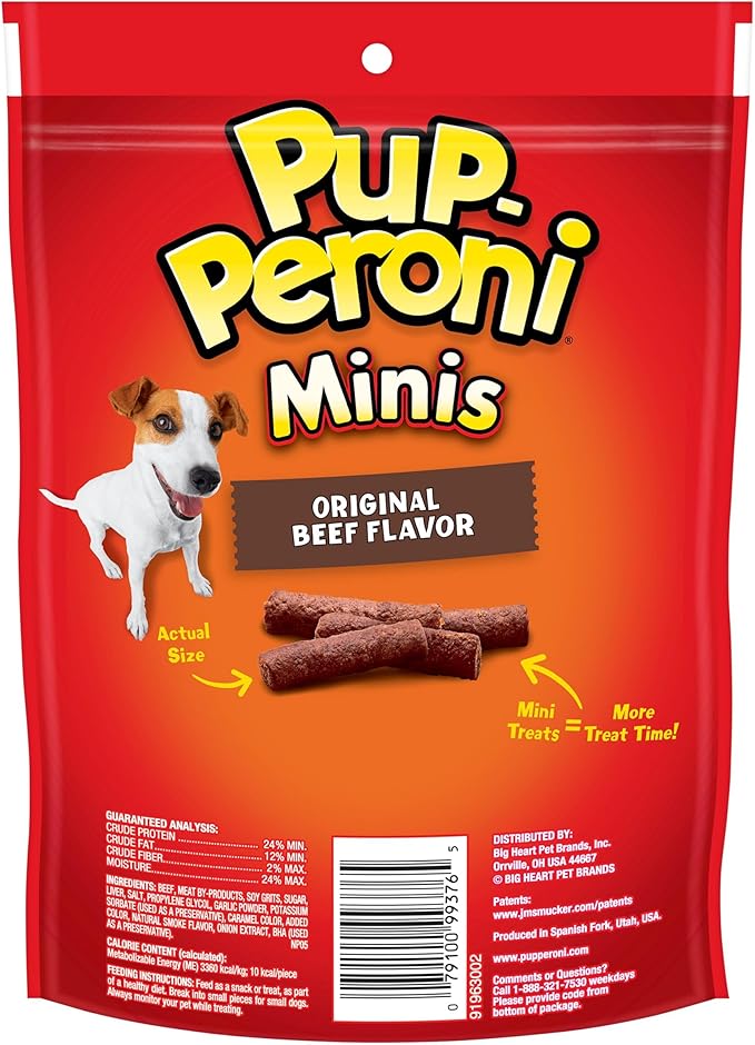 Pup-Peroni Minis Original Beef Recipe Dog Treats, 5.6 Oz. Bag, (Pack of 8)