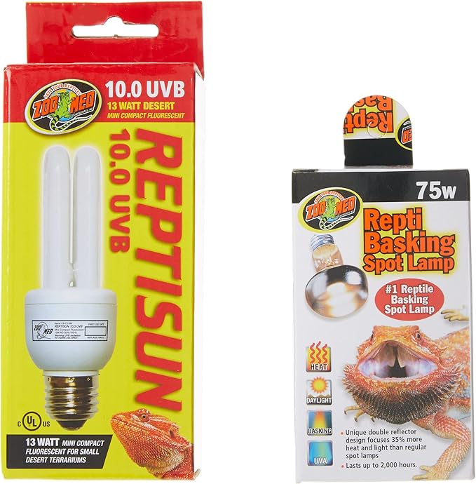 Zoo Med Bearded Dragon Lamp Combo Pack Pack of 2 Bulbs