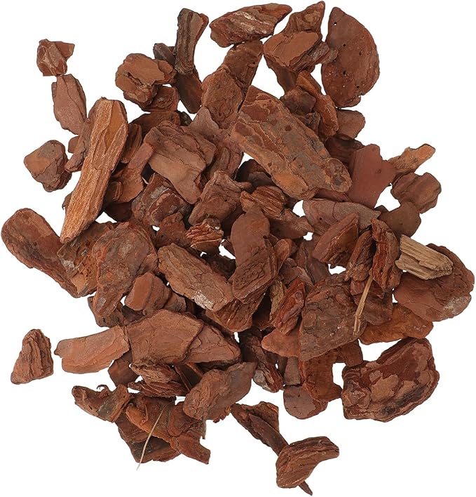 Kisangel Reptile Bark Chips for Terrarium Landscaping Natural Pine Bark Bedding for Turtle and Lizard Habitats 1 Bag Decorative Chips for Reptile Tanks