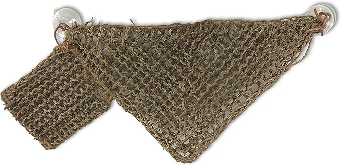 Penn-Plax Reptology Lizard Lounger Corner Triangle with Ladder– 100% Natural Seagrass Fiber – Great for Bearded Dragons, Anoles, Geckos, and Other Reptiles – Large