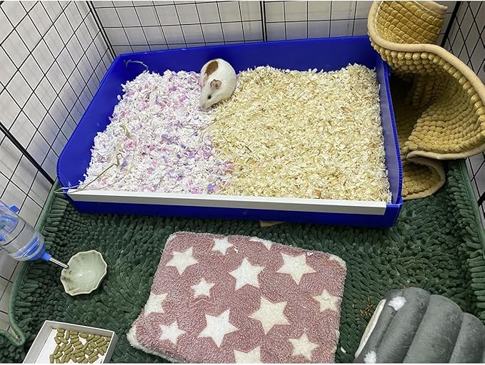 Guinea Pig Litter Box for All C&C and Midwest Cages,Guinea Pig Bedding Litter Box,Guinea Pig Kitchen Area Keep The Guinea Pig Cage Clean and Tidy. (Black, C&C 1X2)