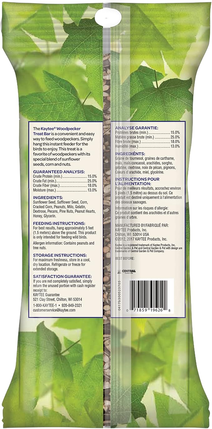 Kaytee Woodpecker Bird Bar 11 oz (Pack of 4)