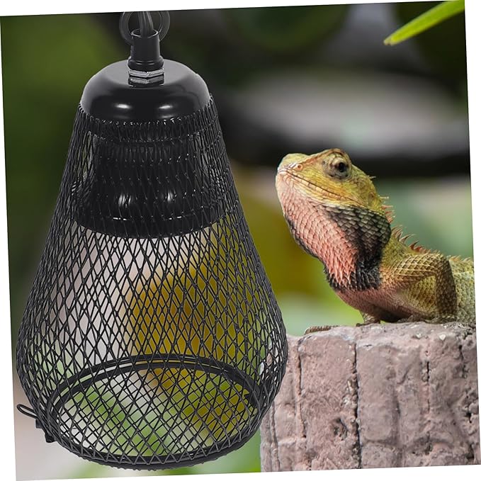 ORFOFE Pet Heated Lampshade Enclosure for Gecko Reptile Hide Scald Cover Light Cover Us Plug