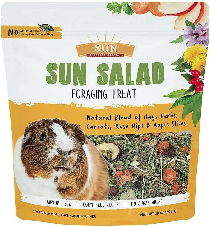 Sun Seed Vita Prima Sun Salad Foraging Treat for Guinea Pigs, 10 oz (3 Pack)