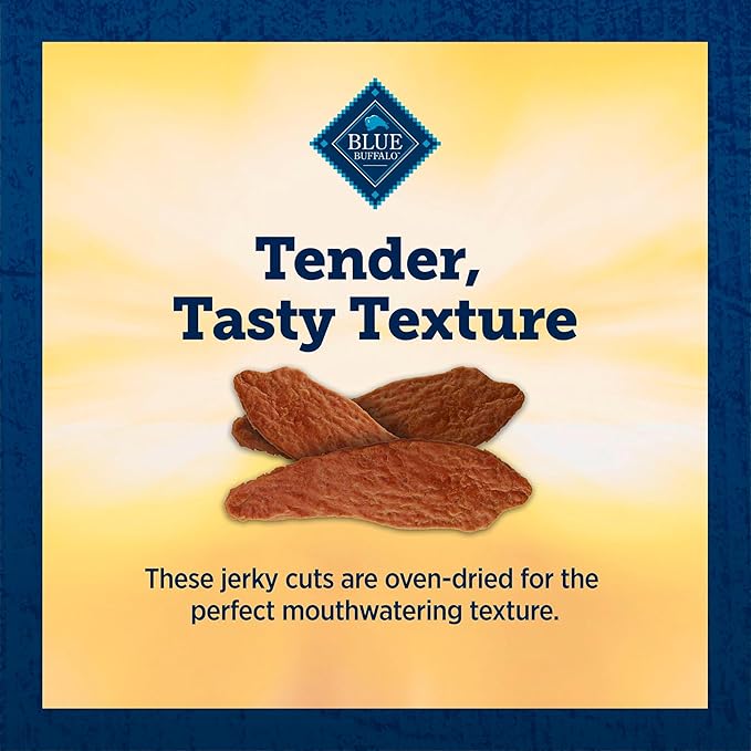 Blue Buffalo True Chews Premium Jerky Cuts Dog Treats, Made in the USA with Natural Ingredients, Beef, 10-oz Bag (Pack of 6)