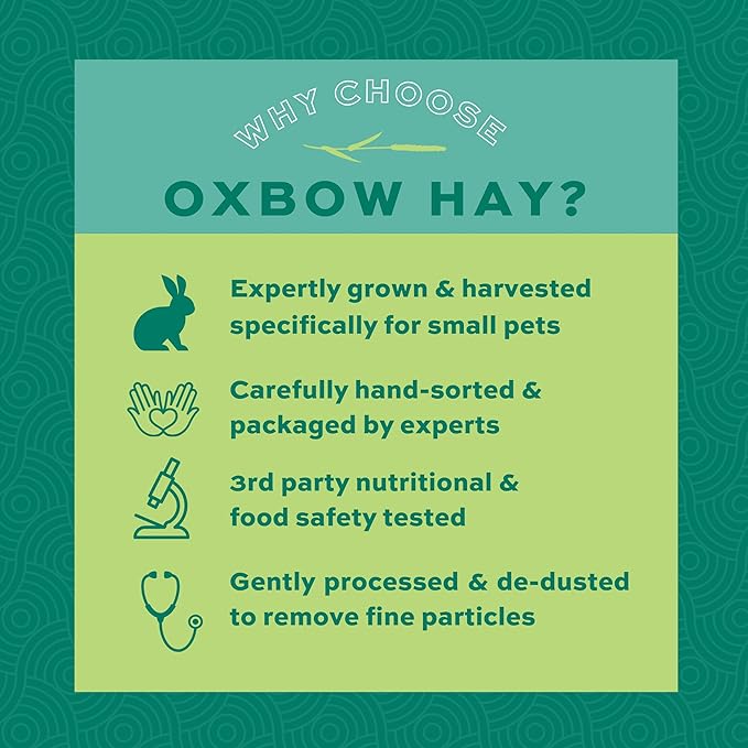 Bundle of Oxbow Western Timothy Hay for Rabbits, Vet Recommended, Grown in The USA (40 oz) + Oxbow Essentials Adult Rabbit Food, Rabbit Pellets, All Natural Vitamins & Minerals, Made in USA (5 lbs)