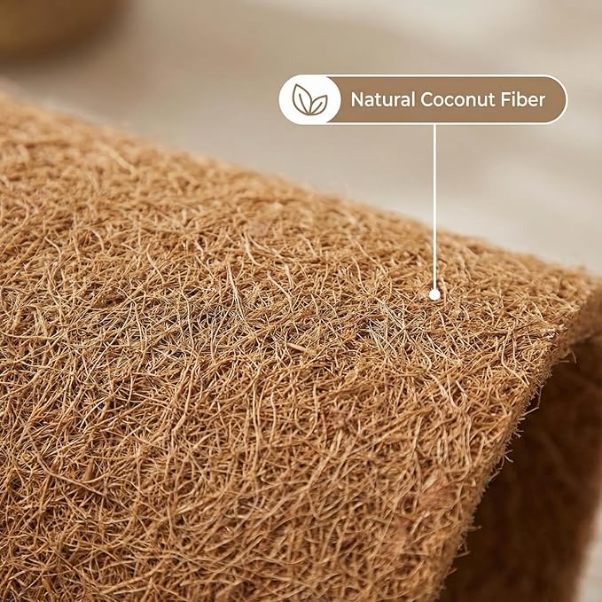 10Pcs Reptile Carpet Mat Chicken Coop Nesting Mat 12 * 12" Natural Coconut Fiber Pet Mat Substrate Liner Terrarium Planter Liner for Lizard Turtle Snake Gecko Bearded Dragon Tortoise