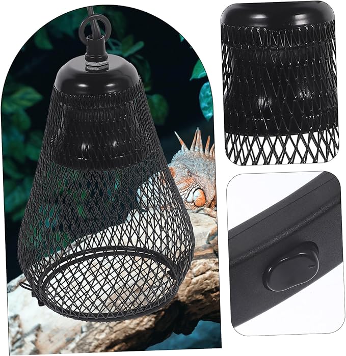 HANABASS Chameleon Cage Accessories Reptile Lamp Cover -Scald Light Cover Heat Lamp for Reptiles