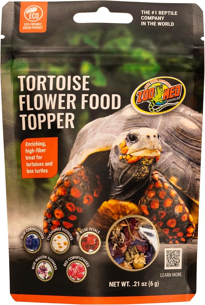 Zoo Med Tortoise & Box Turtle Flower Food Topper 0.21 oz - Pack of 4
