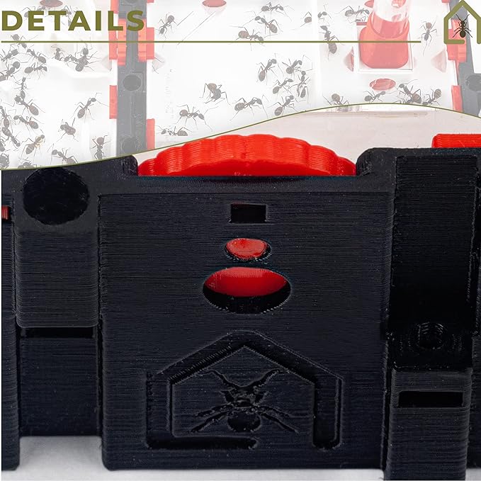 Anthouse.ES - Foraging Box for Modular 3D Ant Farms - QBIK One - Ideal Terrarium for Large Ant Colonies - Ergonomic and Easy-to-Expand System - 6.78x6.78x10 cm