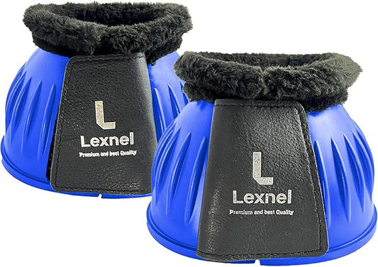 Rubber Bell Boots, Durable Bell Boots for Horse – Superior Hoof Protection and Comfort 1 Pair (Blue, X-Large)