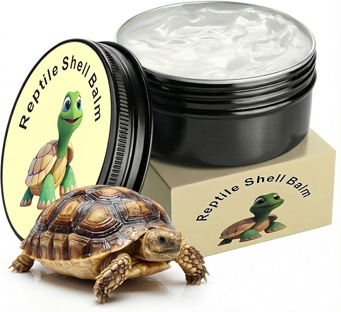 Tortoise Shell Conditioner Balm for Turtle Shell Care – Moisturizer Treatment for Dry Shell, Land Reptile Hydration Cream 2 oz