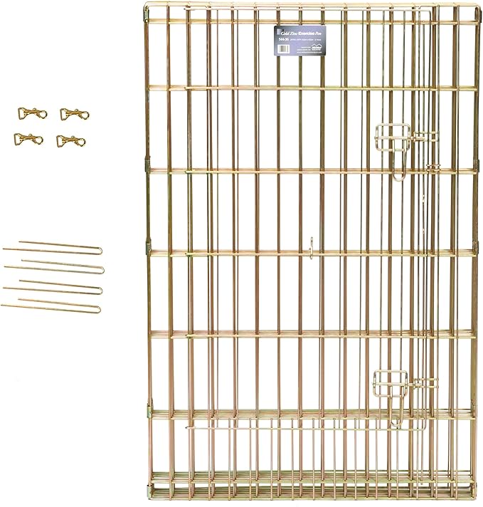 MidWest Homes for Pets 48-Inch Exercise Pen, for Indoor and Outdoor Use, 16 Sq Feet of Play, Single Door Folding Dog Pen, with Large Door Opening & Secure Latch, Easy to Set Up, Foldable Dog Playpen
