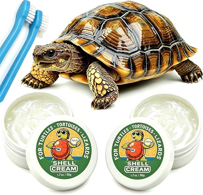 2Pcs Turtle Shell Balm, Reptile Shell Care Conditioner Moisturizer for Tortoise Lizard Reptiles, Essential Turtle Accessories, Skin Relief & Dryness Prevention for Tortoise, Lizard & All Reptiles