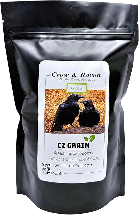 5 Pounds Premium Corn for Feeding – Bird Food for Crows and Ravens, Grown in Iowa, 5 lb Resealable Bag